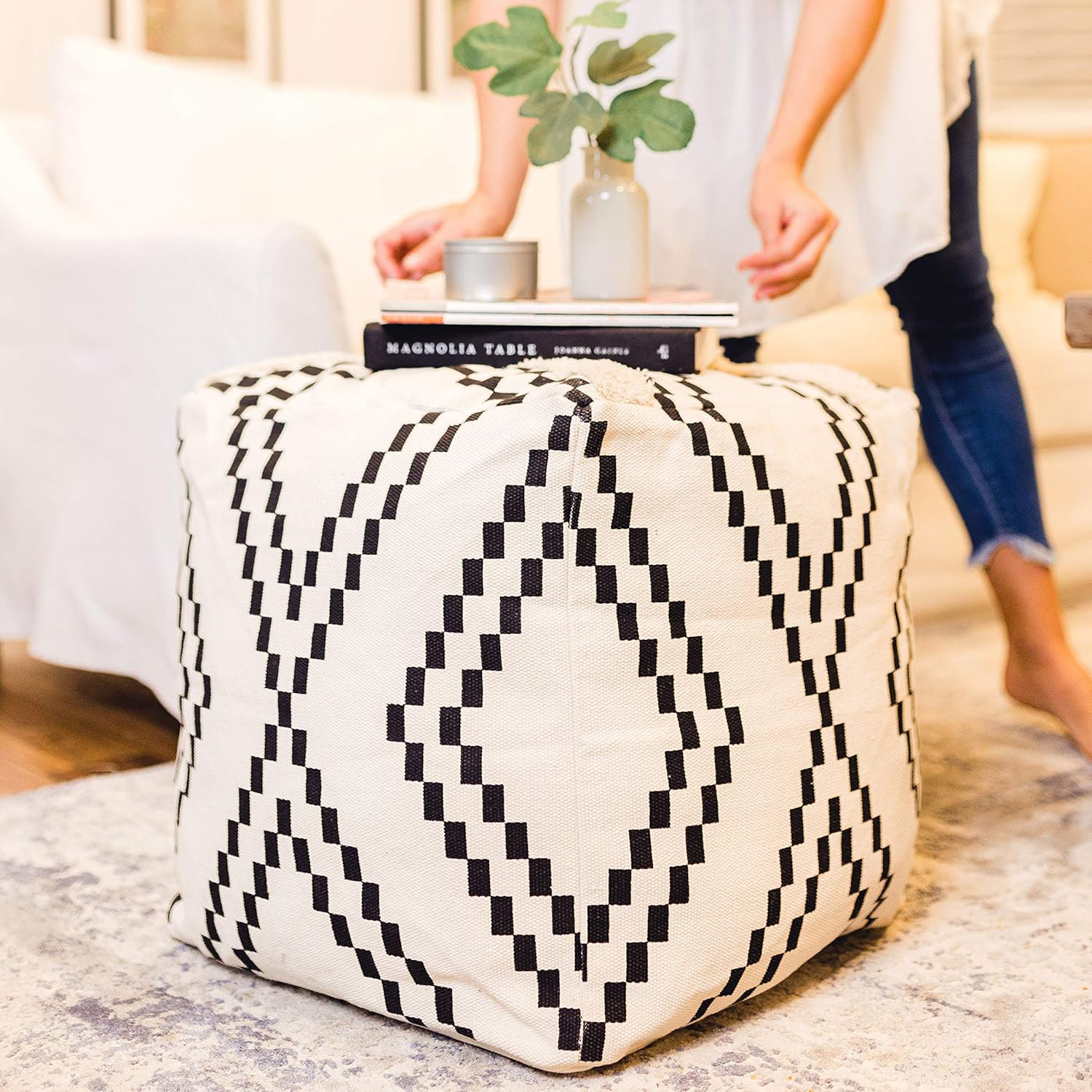Nursery pouf ottoman shop